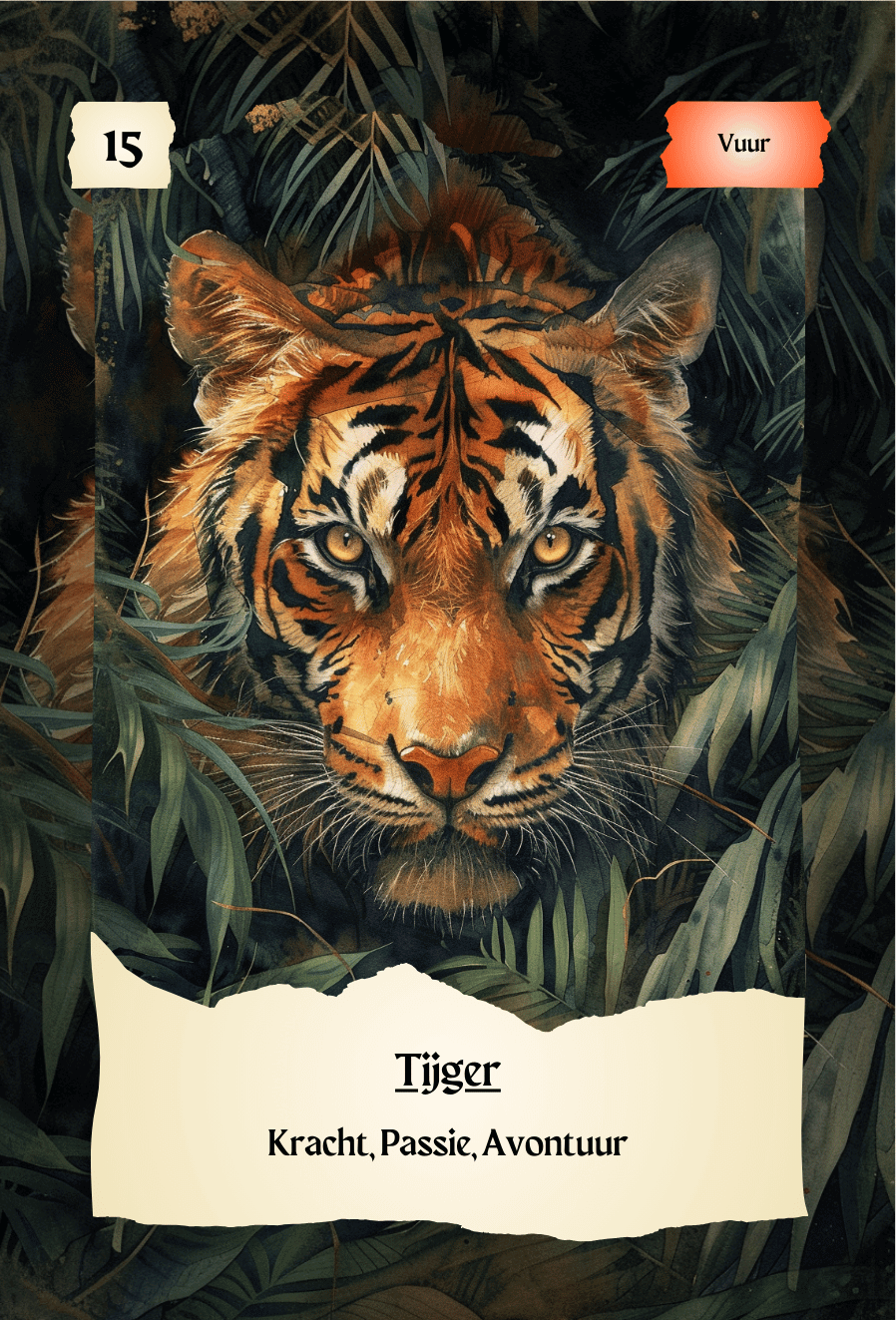 krachtdieren kaart Tijger
