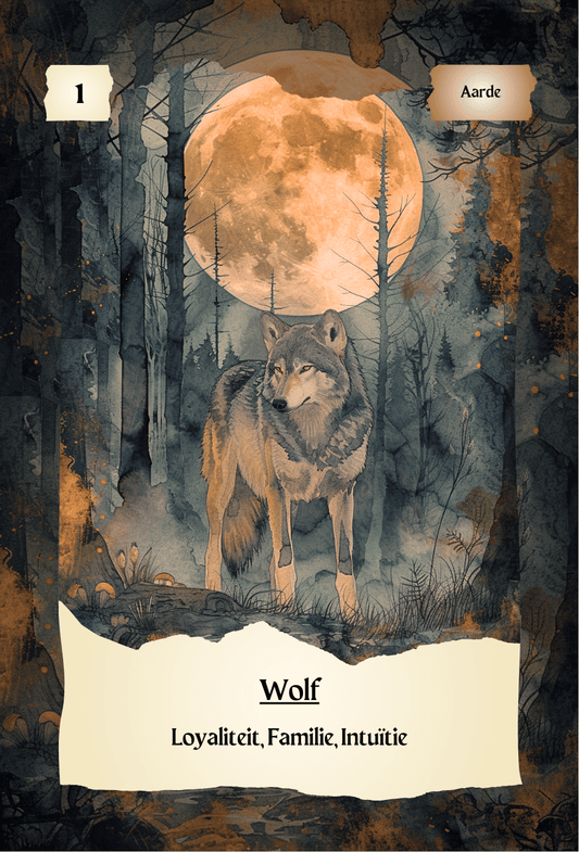 krachtdieren kaart Wolf