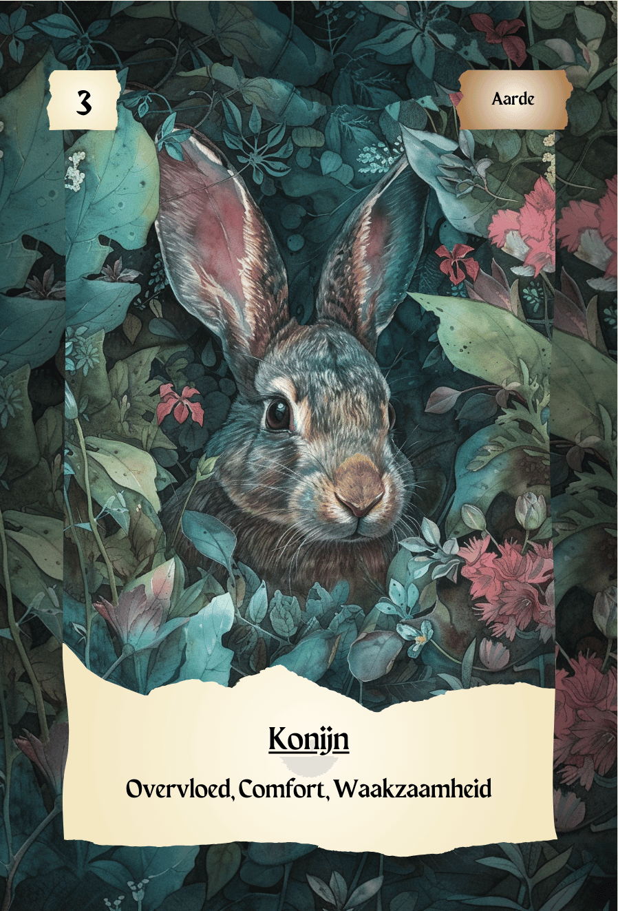 krachtdieren kaart Konijn