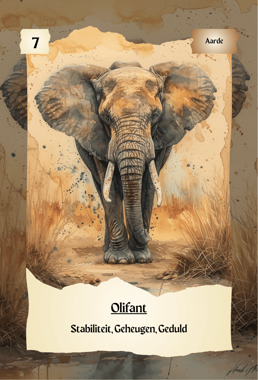 krachtdieren kaart Olifant