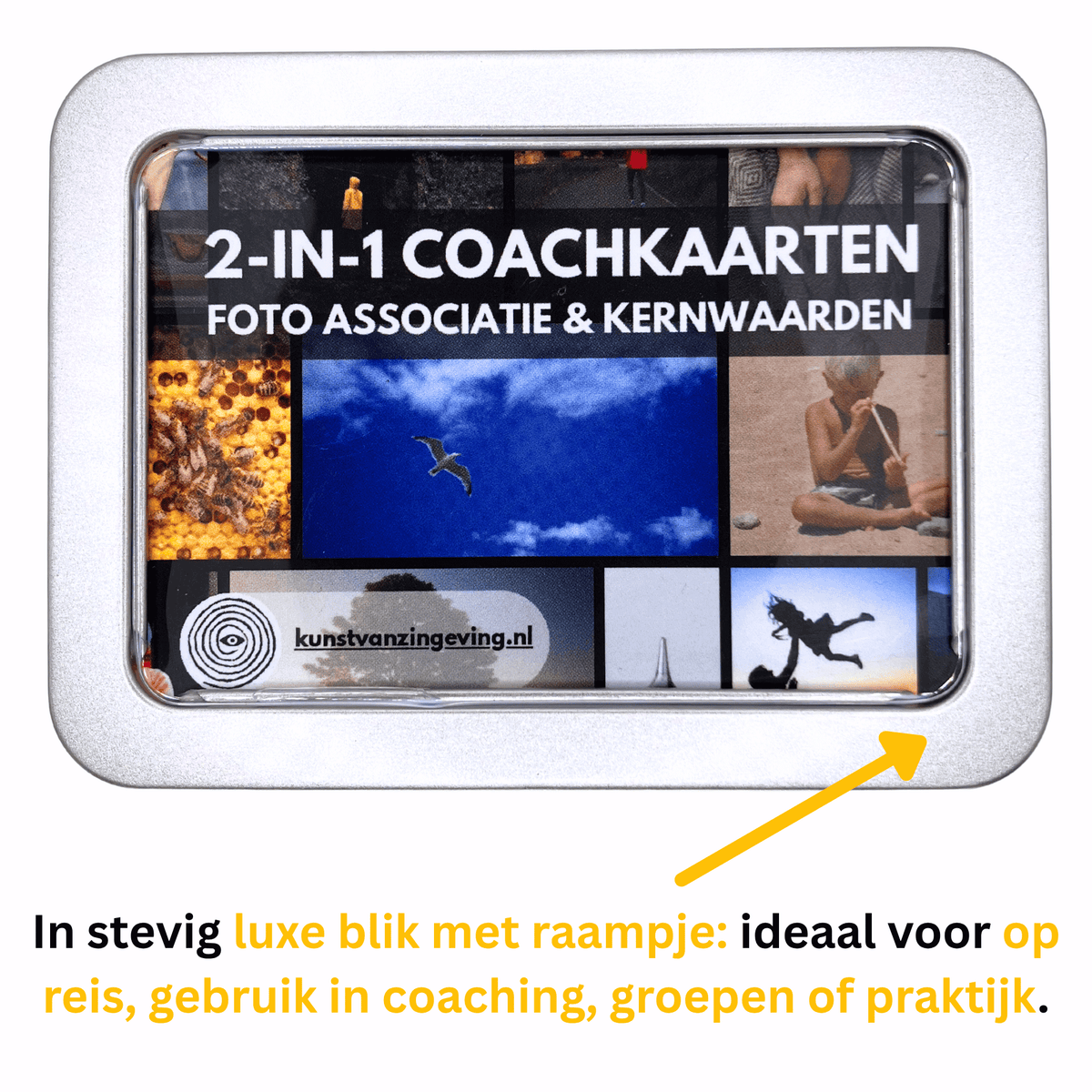 2-in-1 Coachkaarten: 40 Foto associatie & Kernwaarden kaarten